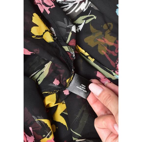 Lane Bryant Plus Size 18/20 Cold Shoulder Floral Tunic Top Blouse Polyester - Picture 7 of 8